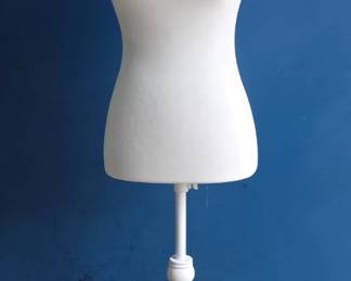 White Dress Form Mannequin on Stand 55 Inches Tall