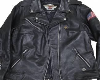 Harley-Davidson Leather Jacket Dragon Embroidery