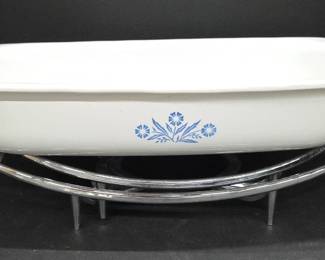 Corning Ware Blue Cornflower P-21 Roaster & Racks