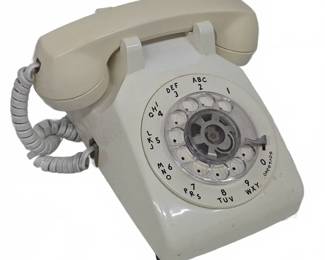 Western Electric White Rotary Dial Telephone