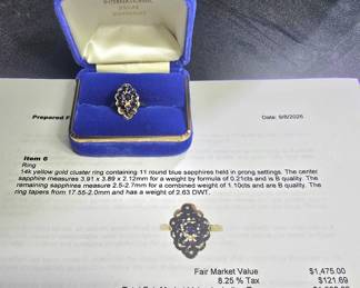 Gold, Silver and Diamond Jewelry - Many with Professional Evaluations and Appraisals