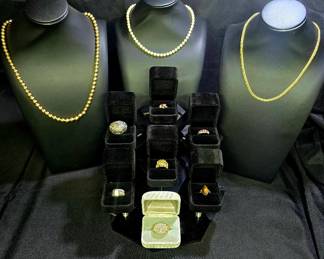 Gold, Silver and Diamond Jewelry - Many with Professional Evaluations and Appraisals