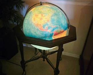 Illuminated Standing Globe