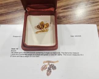 Appraised Gold Brooch