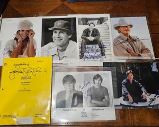 Autographs ("Dallas" Script, Alan Jackson, Chevy Chase, Jeff Foxworthy, Ashton Kutcher, Jackie Chan)