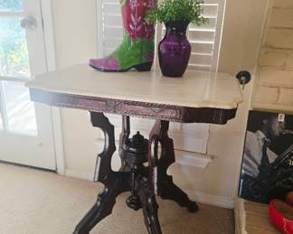 Marble Top Accent Table