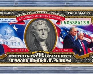 Commemorative TwoDollar Note in Graded Holder