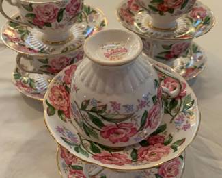 Fine Bone China Cups and Saucers Set