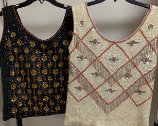 Vintage Beaded/Sequined Shell Tops