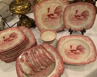 William James Farm Yard Red Dinnerware