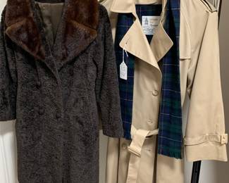 Lamb/Mink Coat and Ladies London Fog