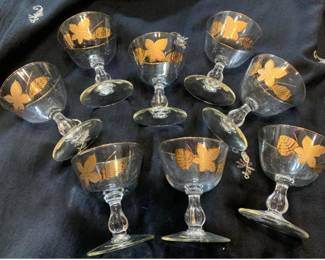 Gold Leaf Champagne Coupes