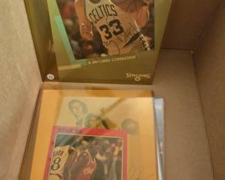 FF3 Laura FLarry Bird Signed artMichale Jordan rookie card
