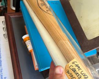 FF3 Laura FRyan Sandberg signed game used broken bat bat