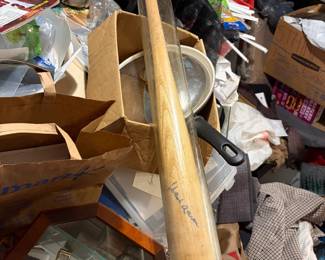 FF3 Laura FHank Aaron signed bat