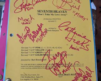 FF3 Laura FSeventh Heaven cast signed script