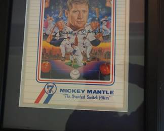 signed and authenticated Nolan Mickeyt Mantle