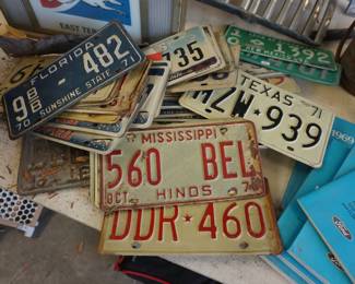 vintage license plates