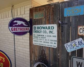 vintage Greyhound double sided sign
