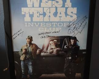 signed Rooster McConauhghey poster