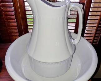 Ironstone Pitcher and Bowl
