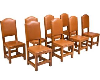 Spanish Colonial Style Dining Chairs - LOT 407