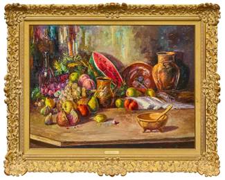 Jose Vives-Atsara, Still Life with Watermelon - LOT 484