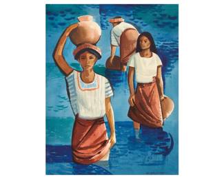 Ralph Hulett, "Women of Santiago de Atitlan" - LOT 490