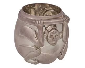 Tane Mexican Sterling Monkey Ice Bucket - LOT 335