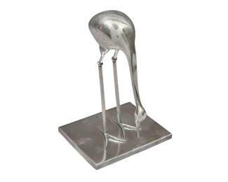 Tane Mexican Sterling Silver Crane Sculpture - LOT 336