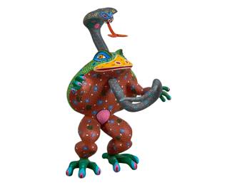 Claudio and Teresa Ojeda, Frog and Cobra Alebrije - LOT 616