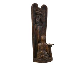 Vintage Carved Religious Figural Altar - LOT 81