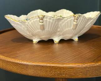 Lot 8: Aynsley Pembroke Bone China Footed Shell and Tassel Oval Bowl