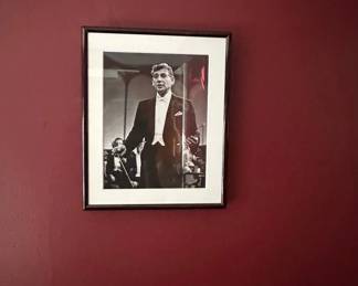 Lot 43: Framed photograph of American conductor and composer Leonard Bernstein