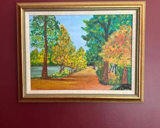 Lot 38: Framed oil painting by a local artist