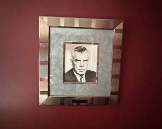 Lot 41: Signed Framed Photograph of Lee Marvin