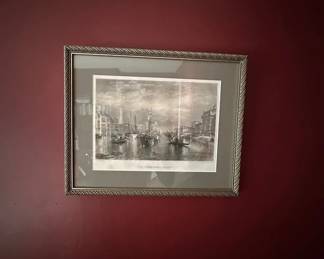 Lot 58: Framed print of The Grand Canal, Venice originally painted by J.M.W. Turner