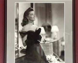 Lot 39: Framed original photograph by Eugene Richee of Katharine Hepburn