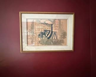 Lot 45: Original Lithograph by Raoul Dufy entitled La Fete a Montmarte (1932)