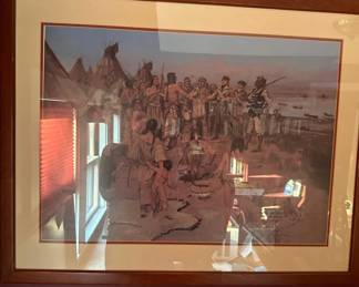 Lot 18: Framed Historical Scene Print