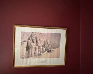 Lot 52: Framed print of The Great Temple of Abu Simbel, Numbia