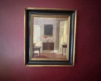 Lot 27: Signed oil painting by Danish painter Carl Vilhelm Holsoe
