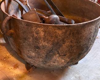 Cast iron skillets and pot