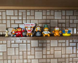 Collection of 8 Vintage Paws Garfield PVC Figures