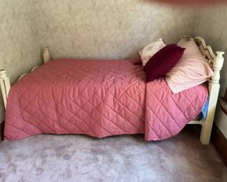 Vintage Painted Spindle Bed