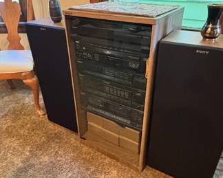 Sony HST-190 Component Stereo System with Turntable and RCA CD Changer