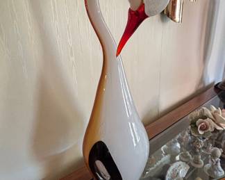 Murano Glass Swan Sculpture