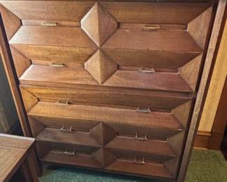 United Furniture Diamond Front Highboy Dresser