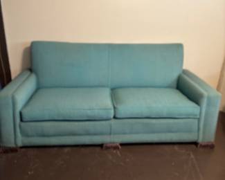 Mid-Century Modern Style Teal Sofa