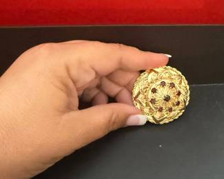 14kt Gold and Garnet Locket